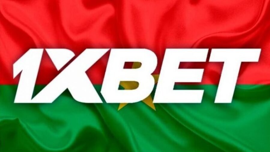 1xBet Burkina Faso image avec le drapeau.